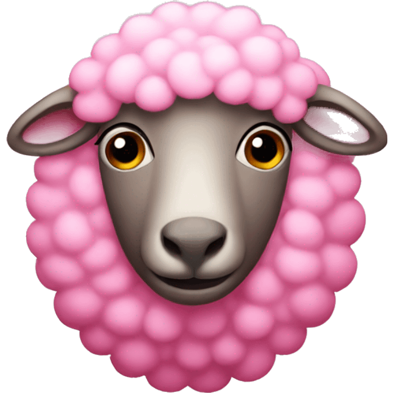 Pink sheep emoji