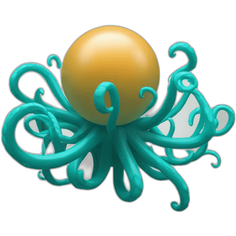 3d Ball Spinning with multiple tentacles emoji