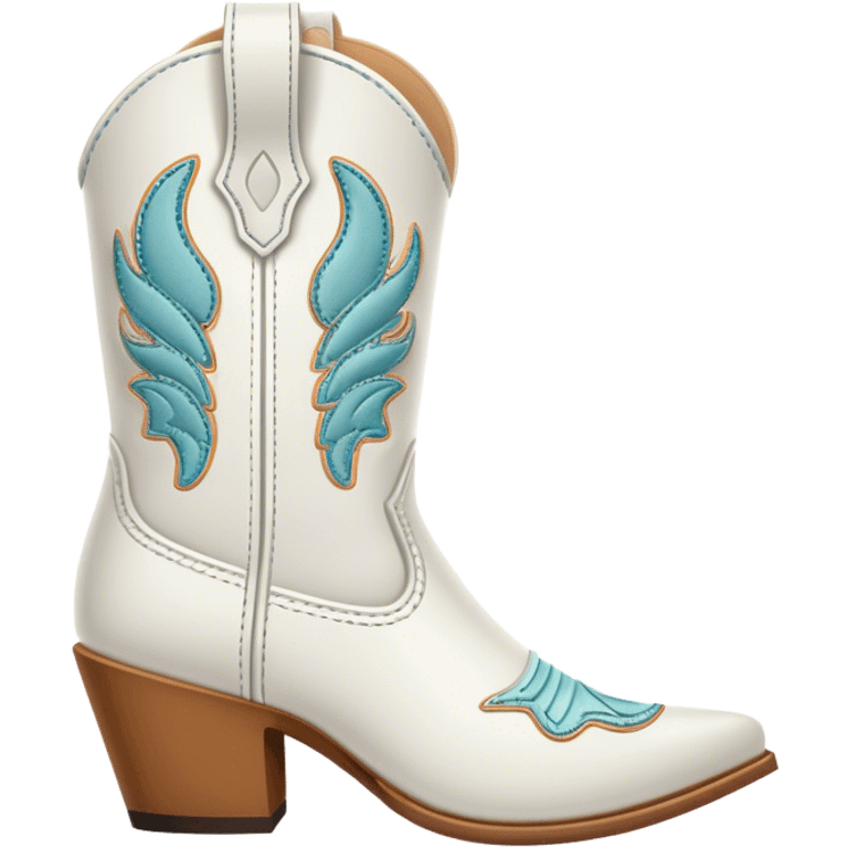 white cowgirl boot emoji