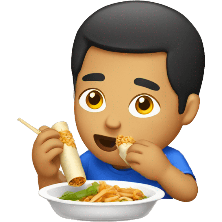 filipino guy eating lumpia  emoji