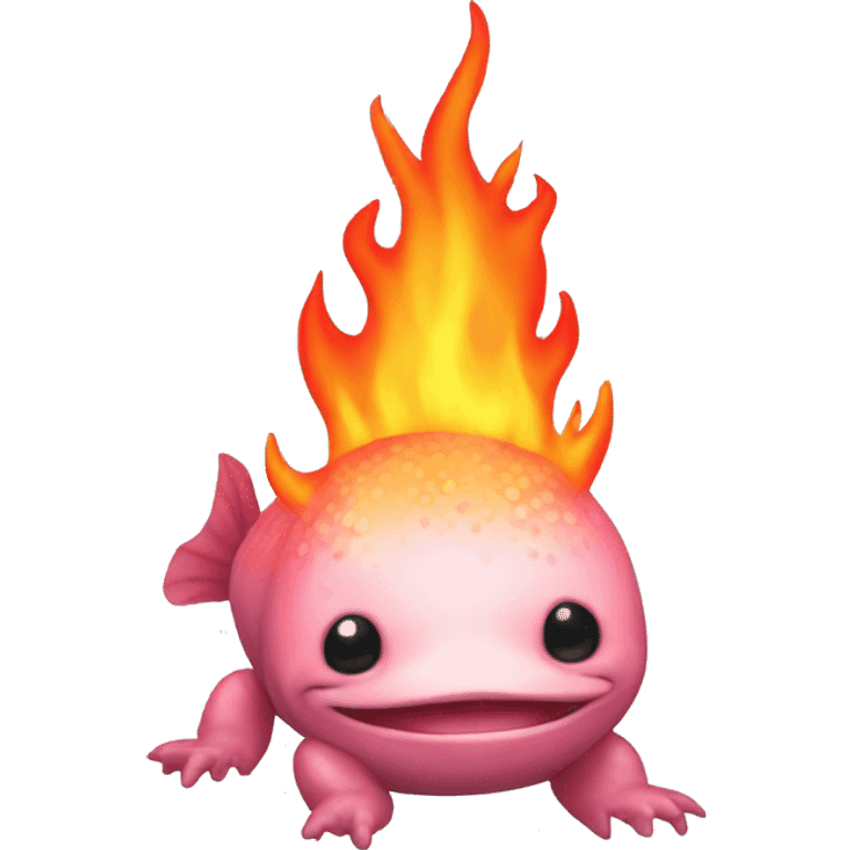 axolotl on fire emoji