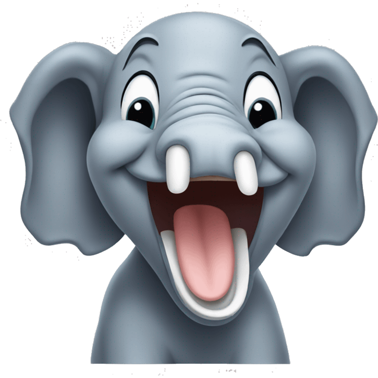 Elephant laughing emoji