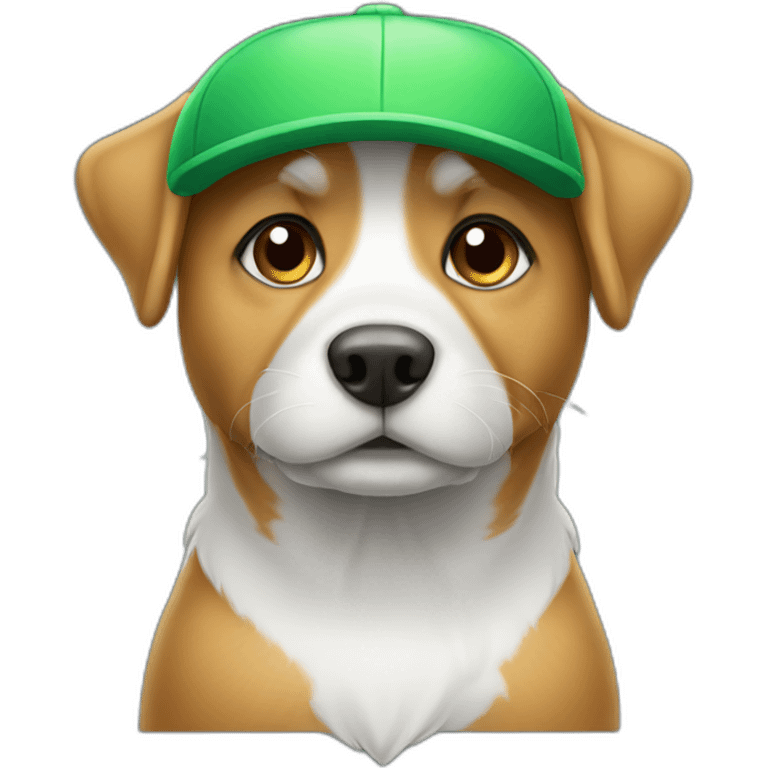 Dog wearing a dew cap emoji