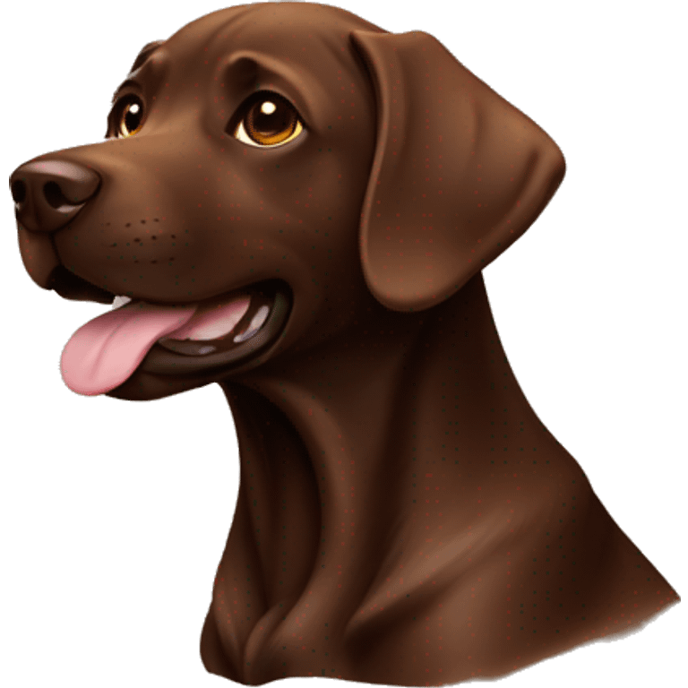 Dog Labrador color chocolate  emoji