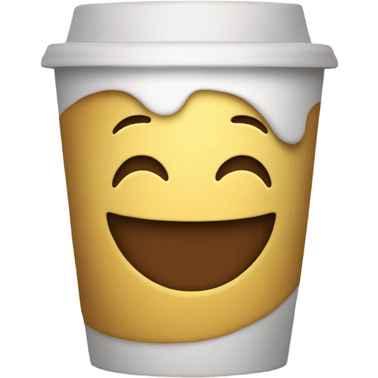 Smiley face drinking hot coffee  emoji