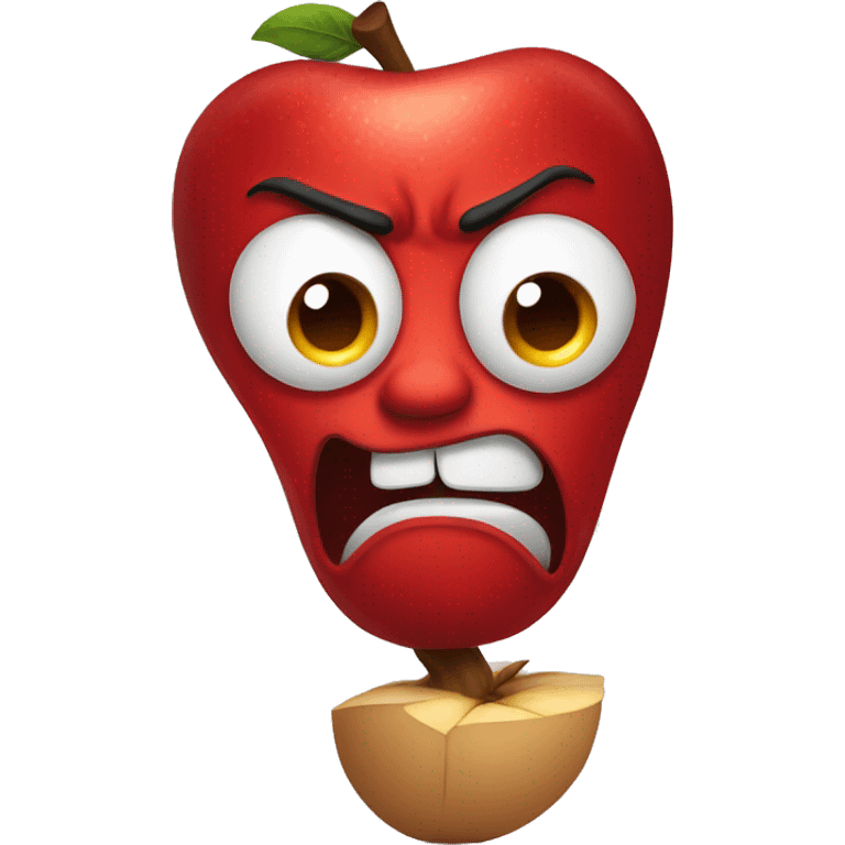 Angry red apple emoji