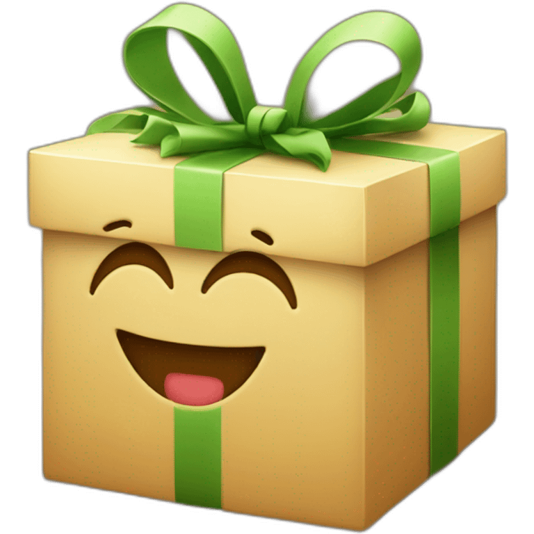 gift box with smile emoji