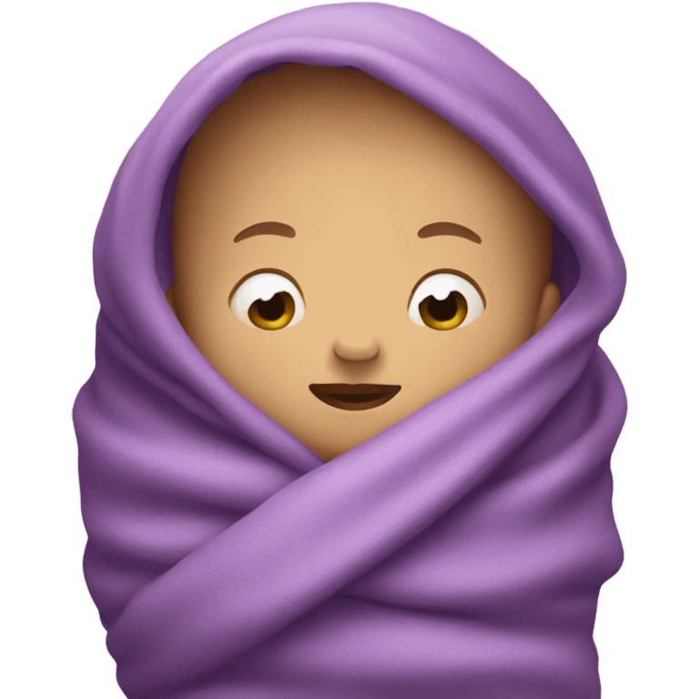 Purple baby in swaddle emoji