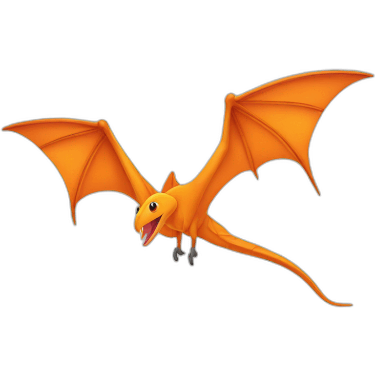 orange cute pterodactyle emoji