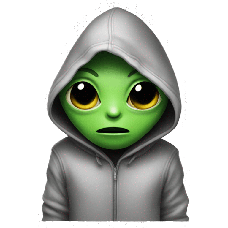 alien with hoodie emoji