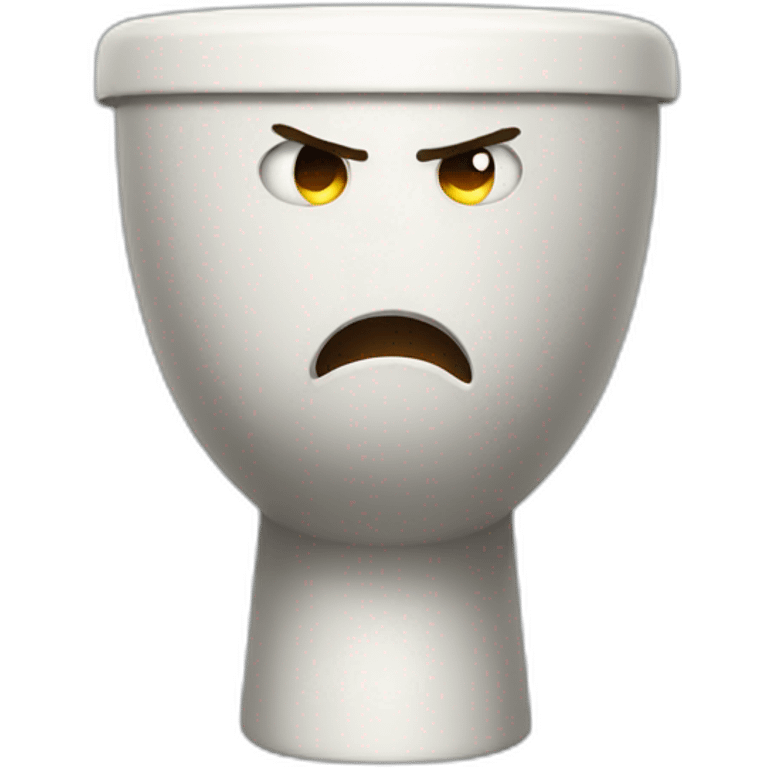 Angry toilet emoji