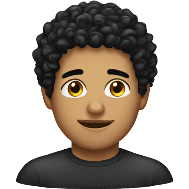 Curly black hair Hispanic  emoji