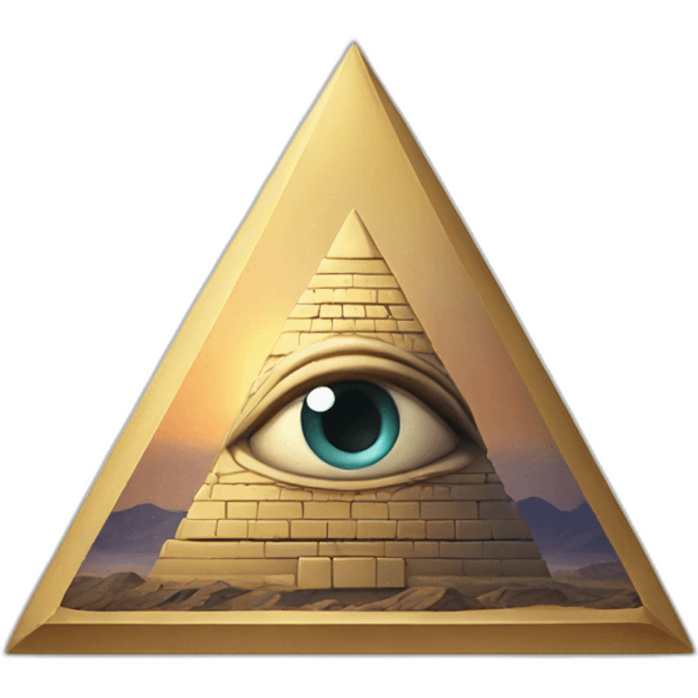 Pyramid with the all seeing eye emoji