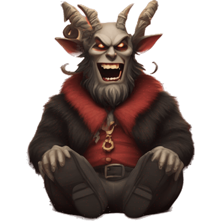 Krampus on his christmas hell throne  emoji