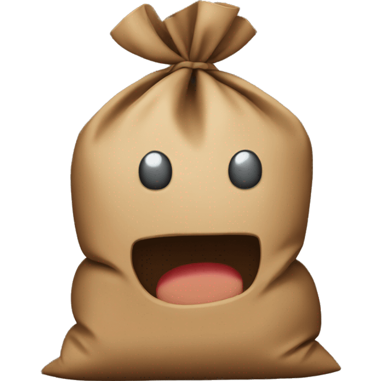 brown sack full of Christmas presents emoji