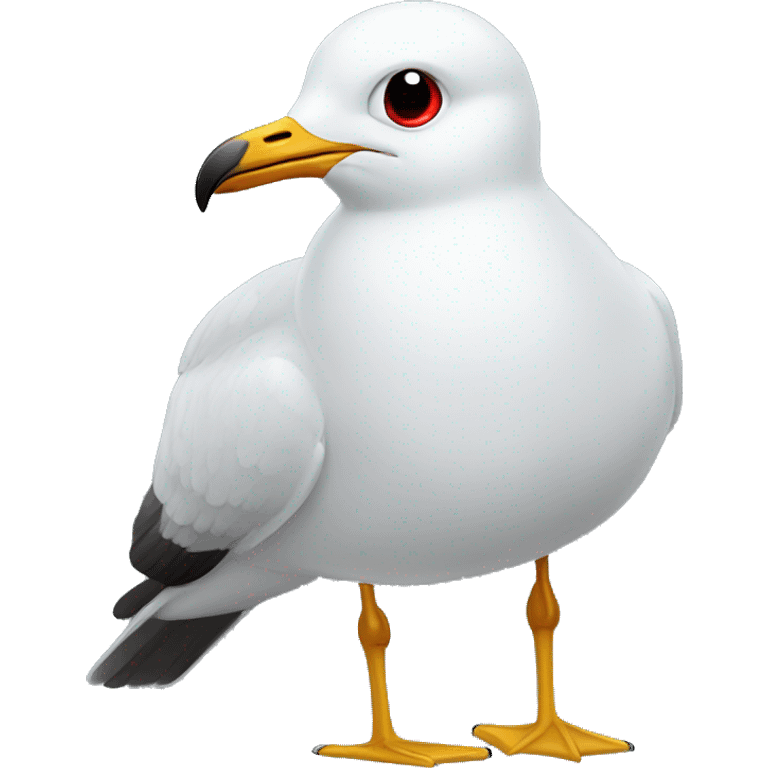 Black billed gull with heart eyes emoji