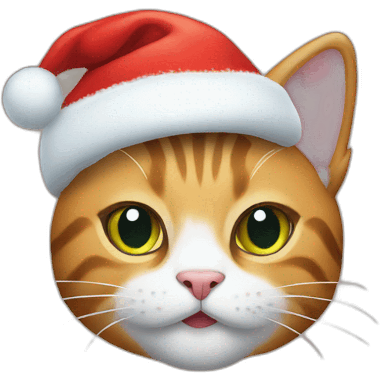 cat with christmas hat emoji