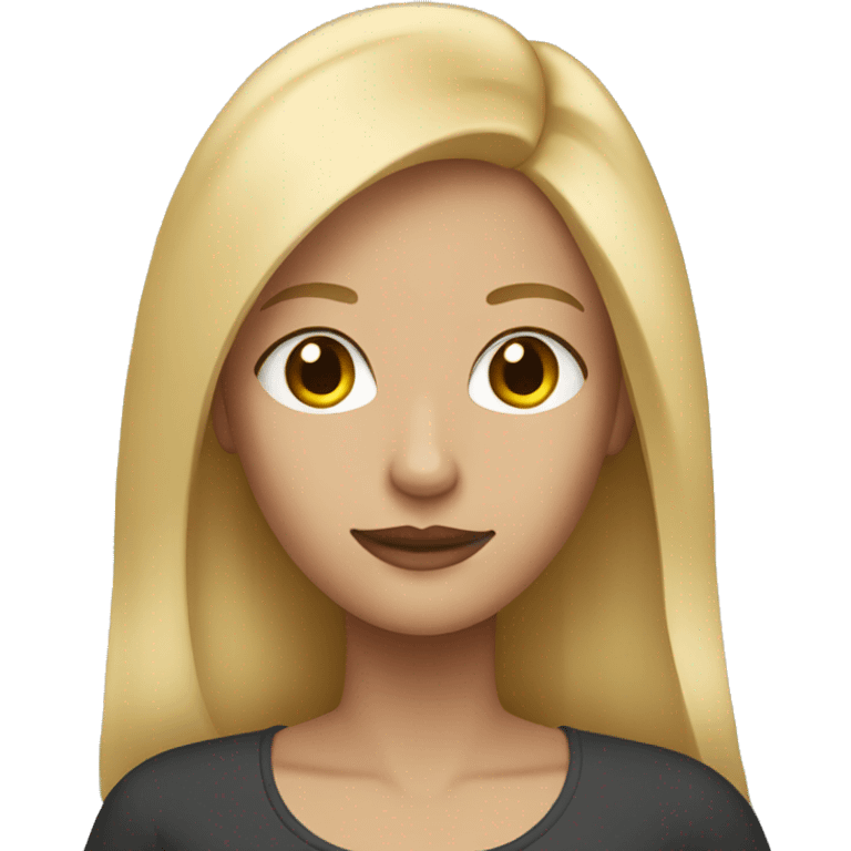 woman with middle long blonde hair  emoji