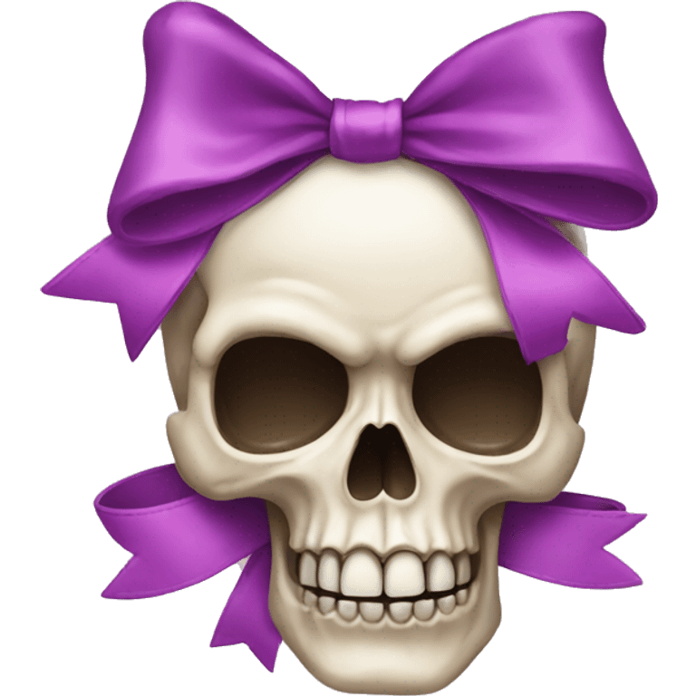 Skull with a bow  emoji