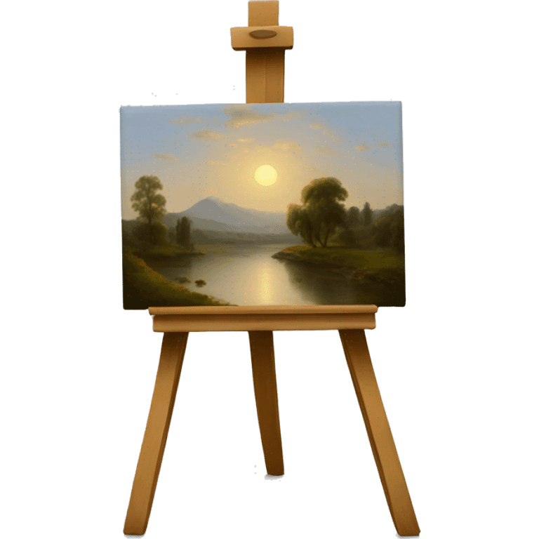 easel with a painting
 emoji