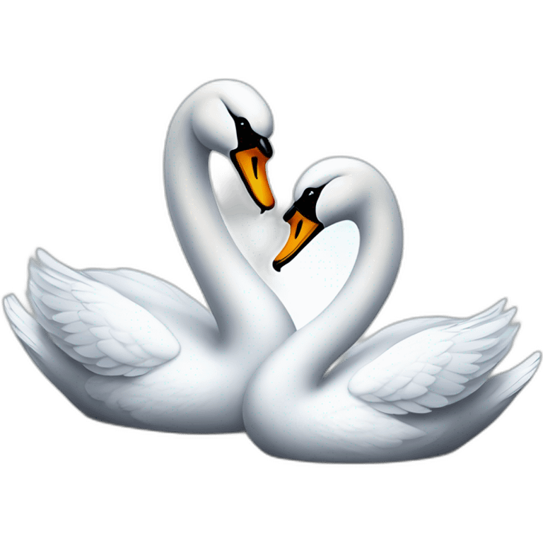 2 Swans in love emoji