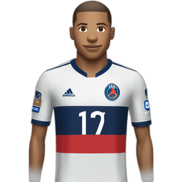 Mbappé avec le maillot du bac emoji