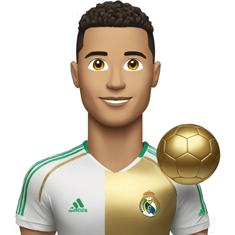 Ronaldo avec un ballon d'or  emoji