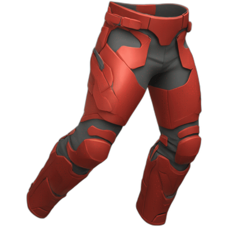 futuristic armored pants color red emoji