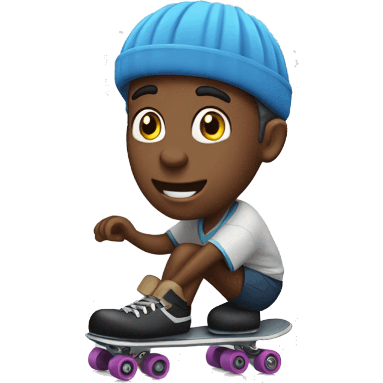 Abraham roller skating  emoji