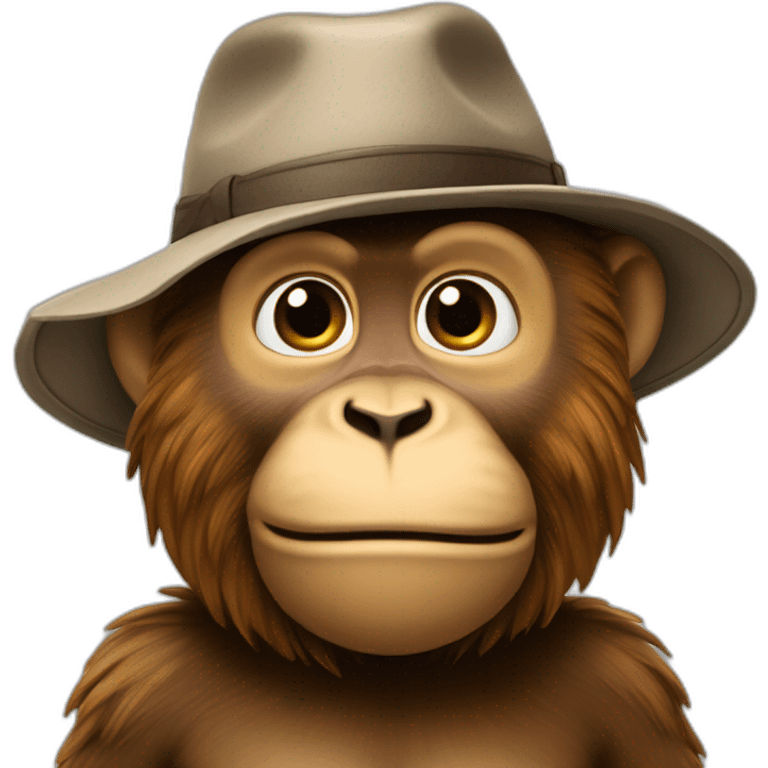 Un singe avec un chapeau sur la tête  emoji