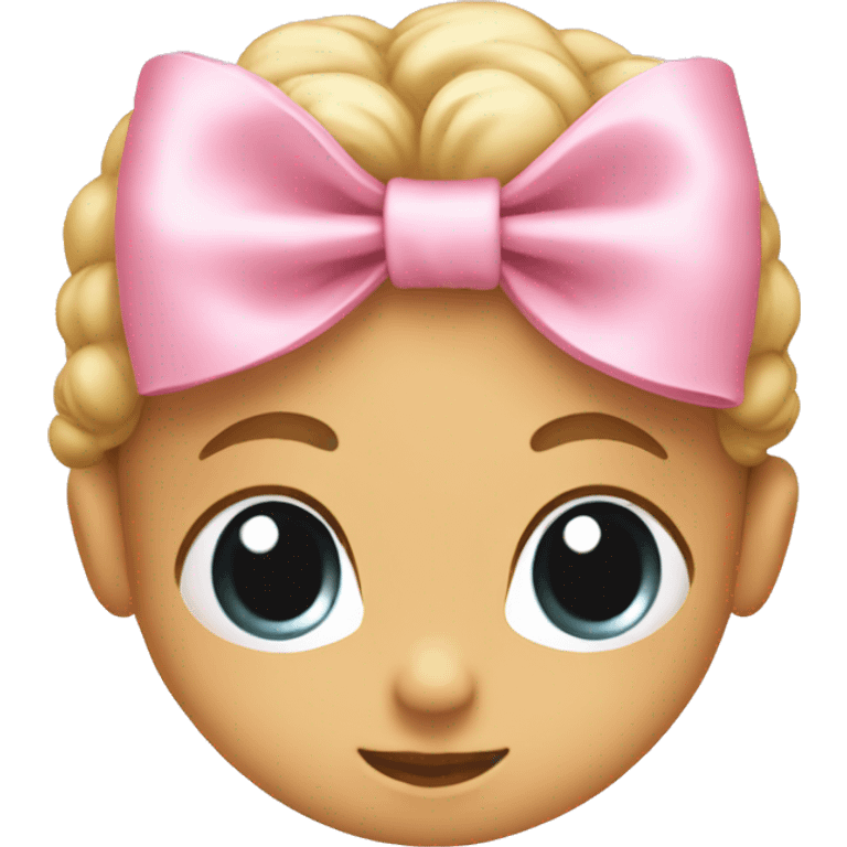 A baby pink realoistic bow emoji