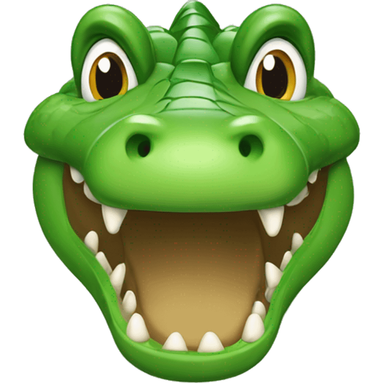 Crocodile with bow emoji