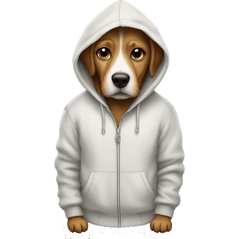 dog wearing a hoodie emoji