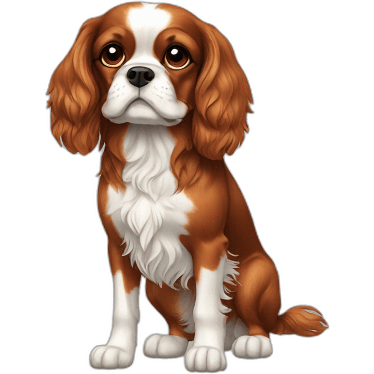 dog Cavalier King Charles Spaniel full body emoji