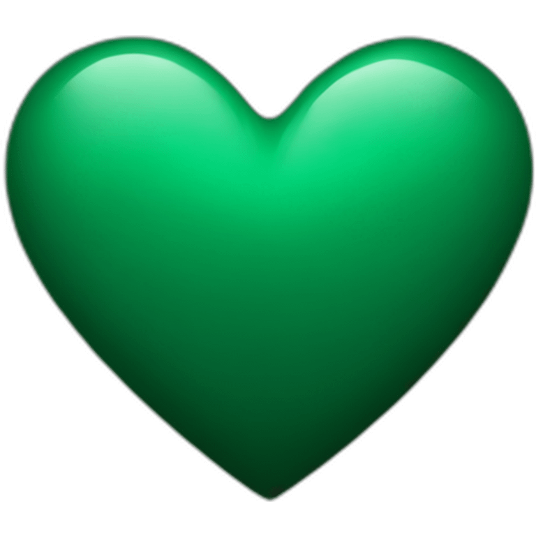 Dark green heart emoji