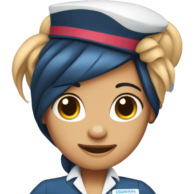 stewardess with stich emoji