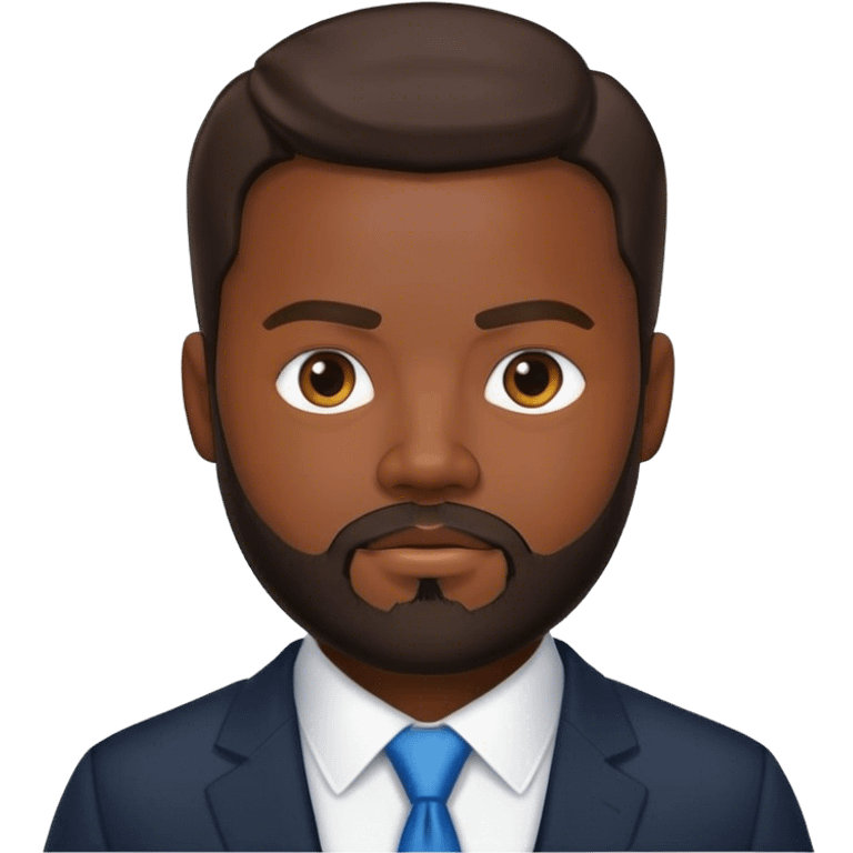 Realistic evil JD Vance with a beard and a suit emoji