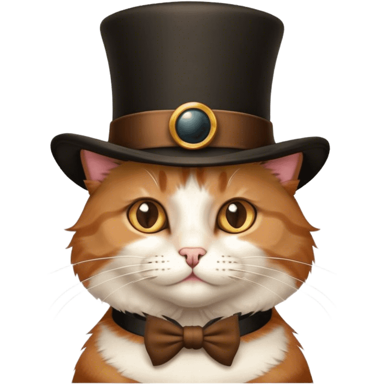 cat wearing a tophat emoji