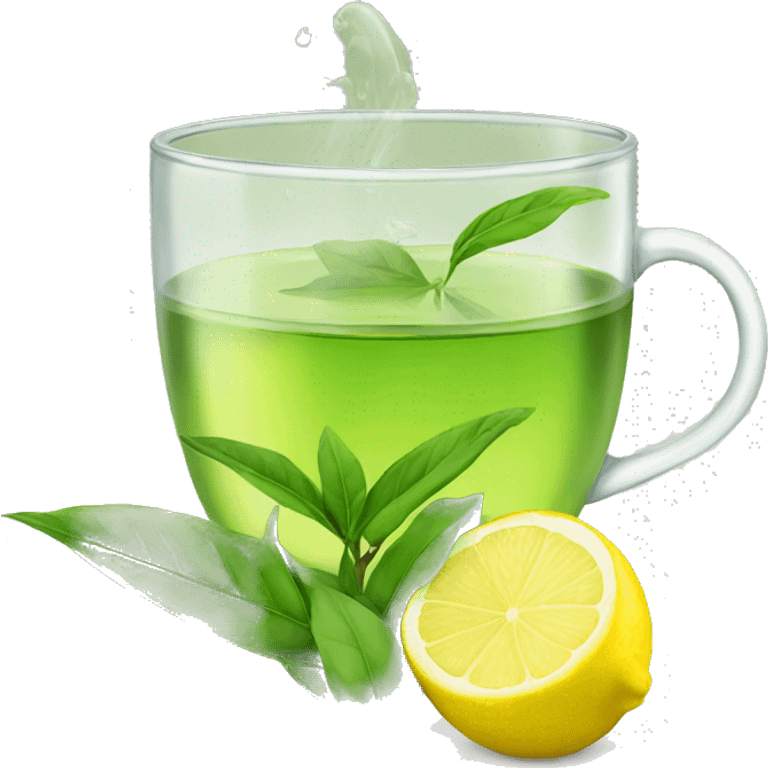 Green tea with lemon  emoji