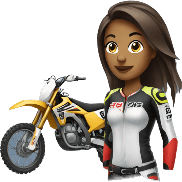 motocross women emoji