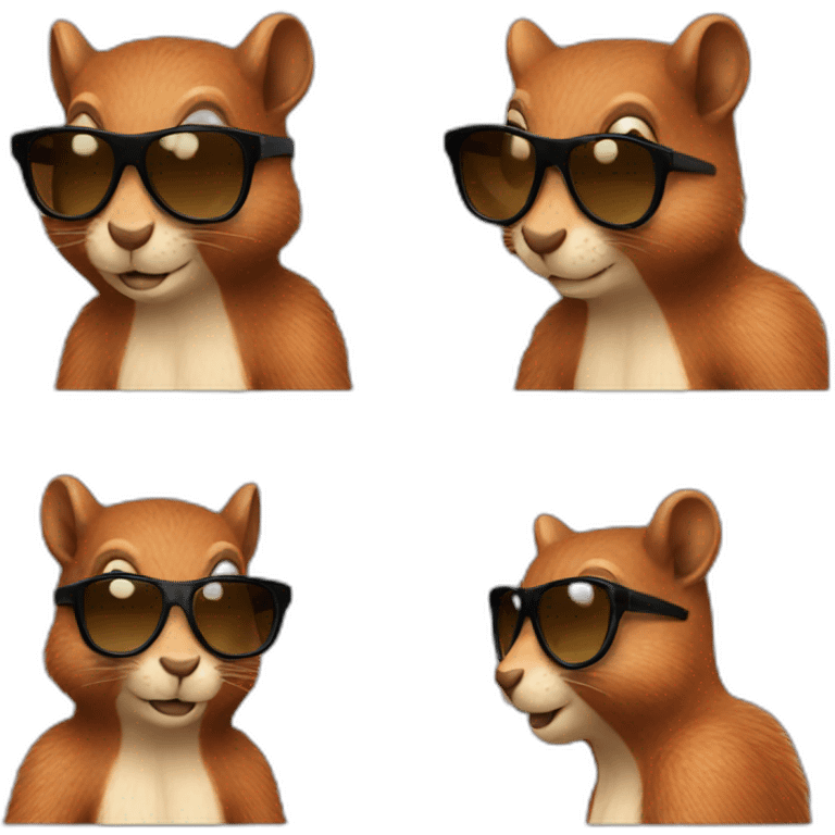 cool squirrel in sunglasses emoji