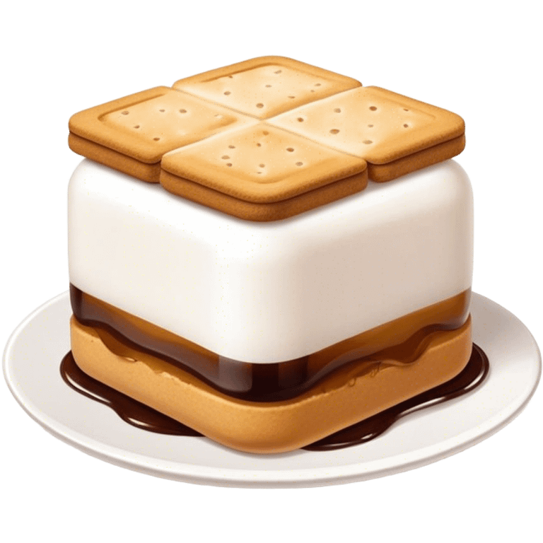 smore type marshmallow with coffee jelly emoji