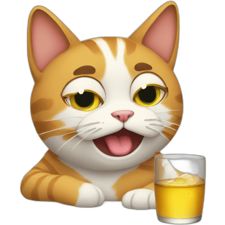 cat drunk emoji