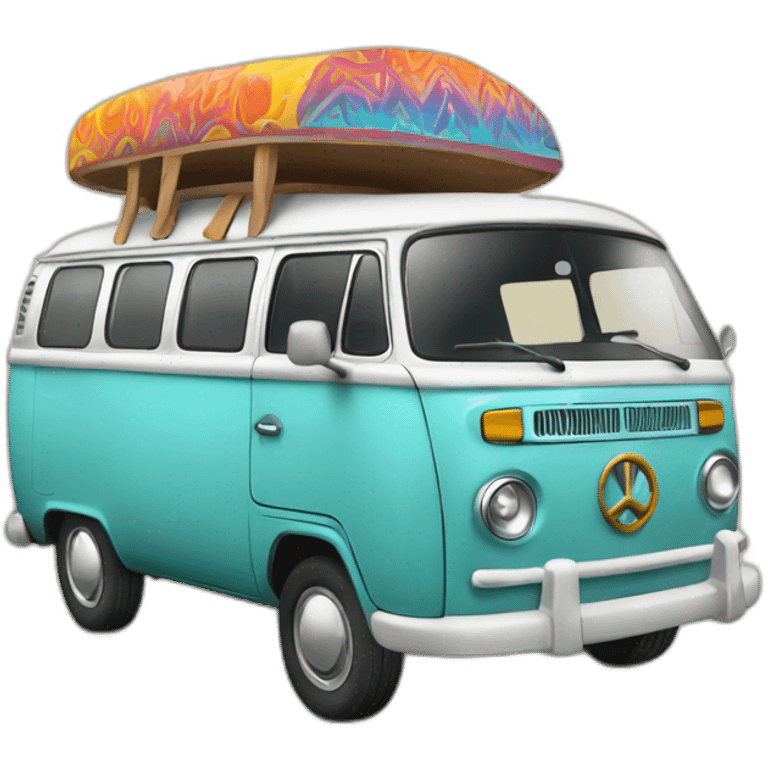 groovy hippy van emoji