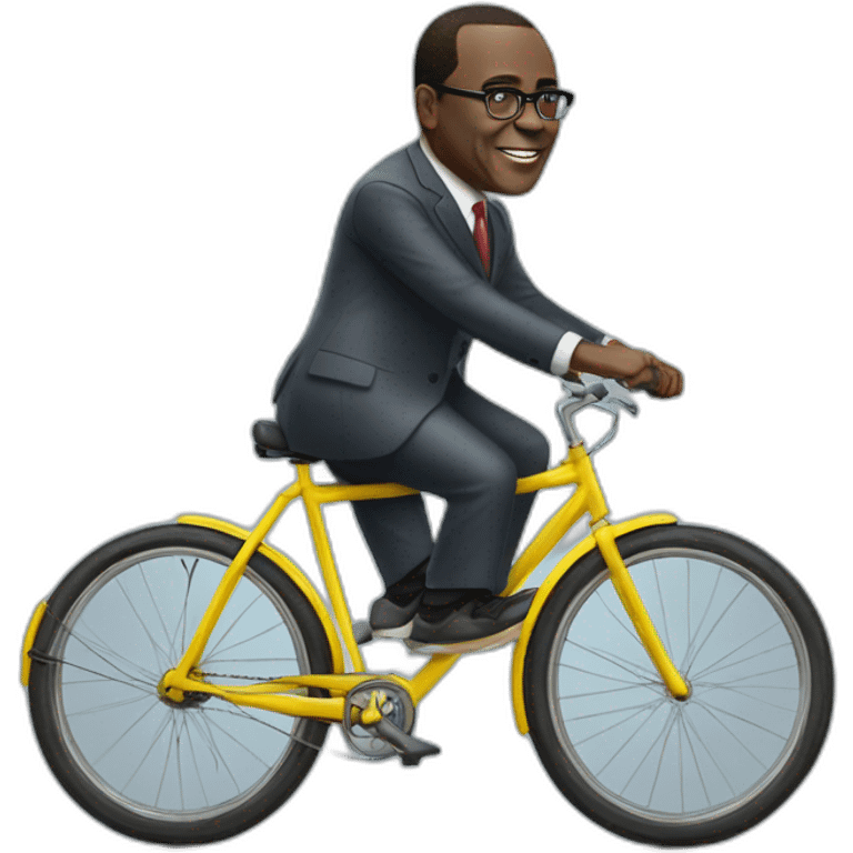 Macky sall sur un vélo emoji