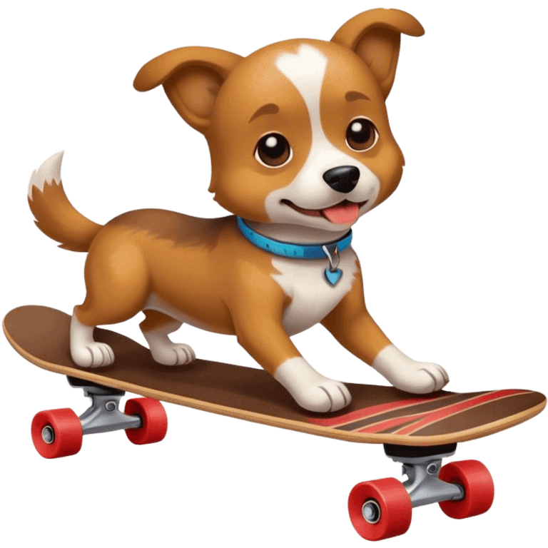 Dog on skateboard  emoji