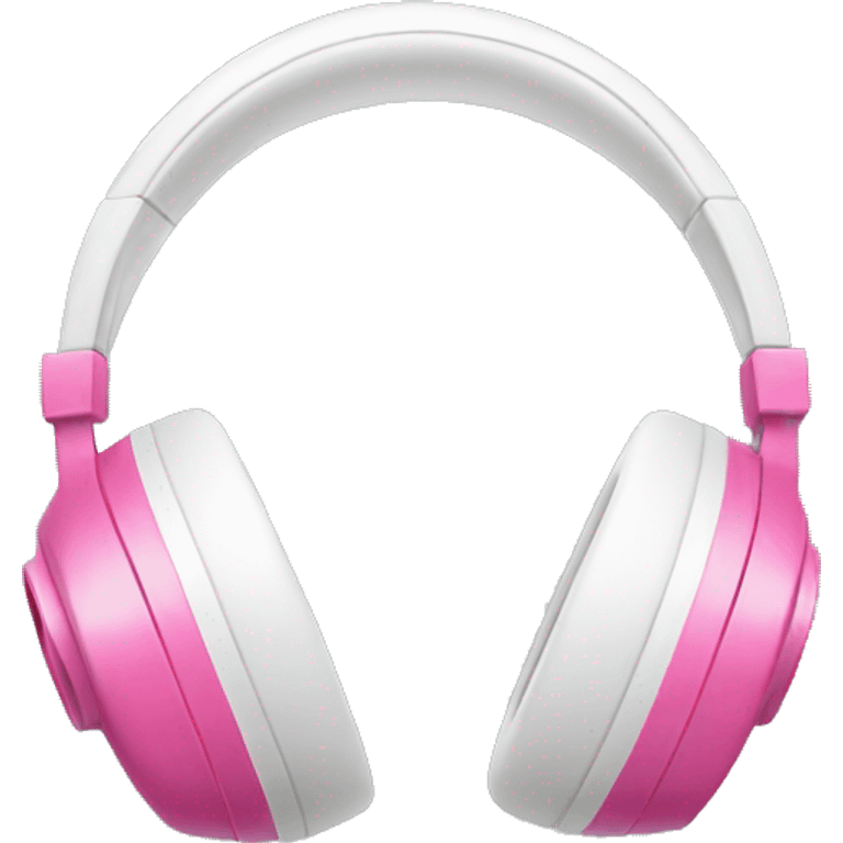 White headphones with pink bows on both sides emoji