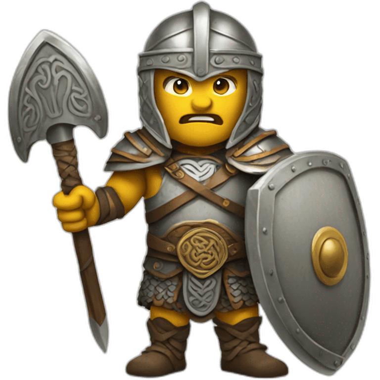 Celtic warrior whith shield emoji