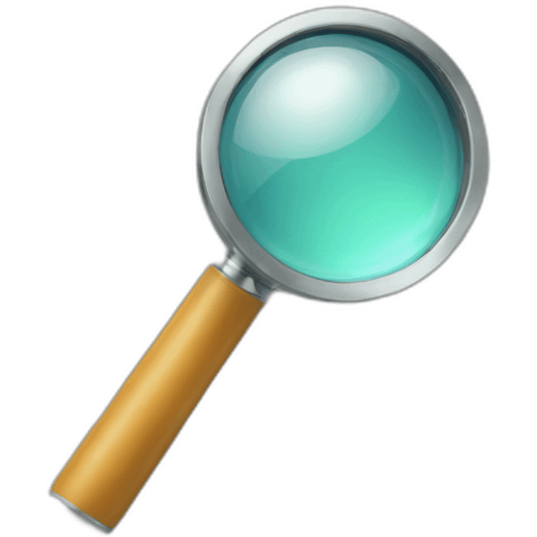 a magnifying glass emoji