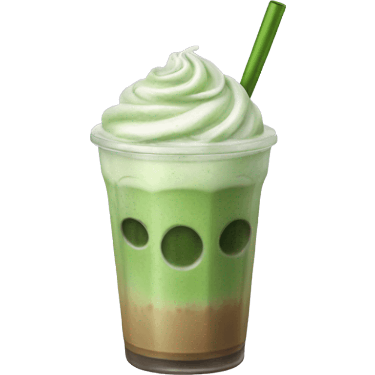 Iced matcha latte emoji